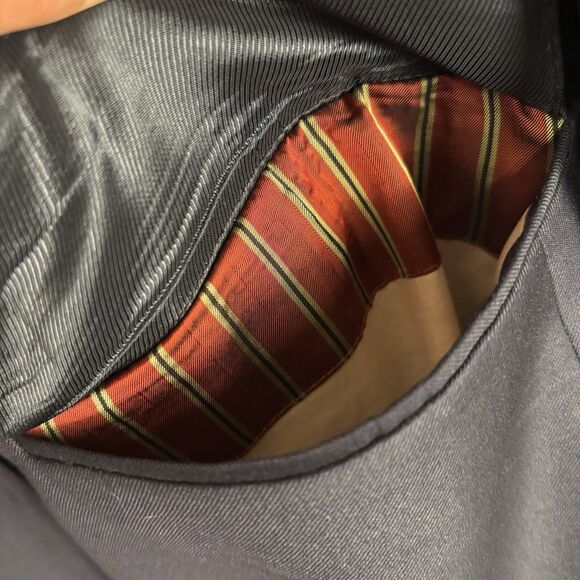 Samuelsohn Sport Coat Mens 46R Navy Blue Super 110's Crested Gold Buttons Wool - Picture 10 of 14